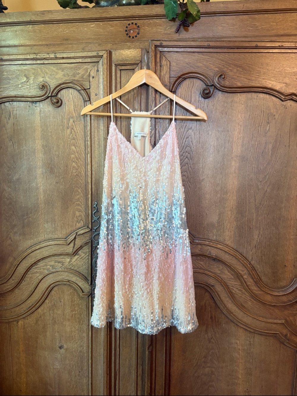 Lavender Brown Ombré sequin mini cocktail dress - Picture 3 of 13